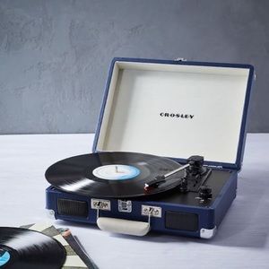 Navy Blue/ white interior Crosley Record Player!